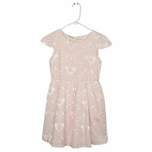 Special Editions Girls embellished damask dress in pink Size Large 10-12